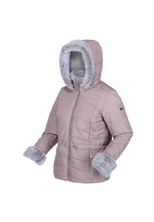 Regatta - Kurtka turystyczna damska Willabella zimowa. Kolor: fioletowy. Materiał: puch. Sezon: zima. Sport: turystyka piesza