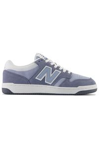 Buty unisex New Balance BB480LEB – niebieskie. Okazja: na co dzień. Kolor: niebieski. Materiał: dresówka, syntetyk, skóra, materiał. Szerokość cholewki: normalna. Sport: turystyka piesza