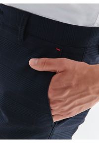 Pako Lorente - PAKO LORENTE – Granatowe spodnie męskie NIMA w subtelną kratę P000B-WX-214-G. Kolor: niebieski. Długość: długie. Styl: elegancki #9