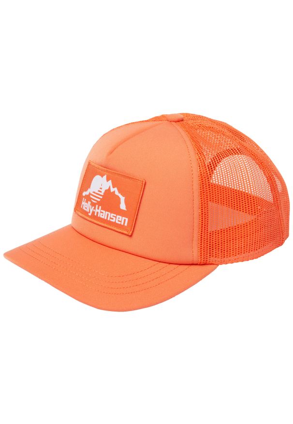 Czapka trucker Helly Hansen. Kolor: pomarańczowy. Materiał: bawełna