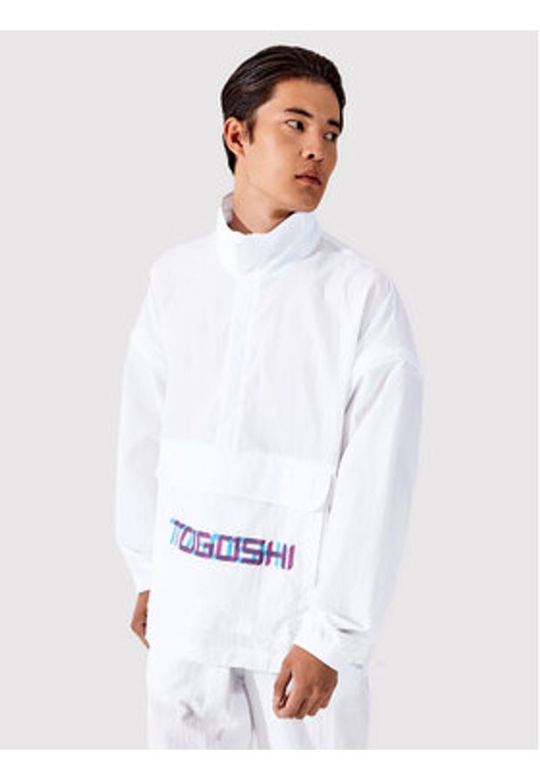 Togoshi Kurtka anorak TG22-KUU001 Biały Oversize. Kolor: biały. Materiał: syntetyk