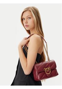 Pinko - PINKO Torebka Love Puff Mini Cl PE 25 PLTT 100039 A0F2 Bordowy. Kolor: czerwony. Materiał: skórzane #4