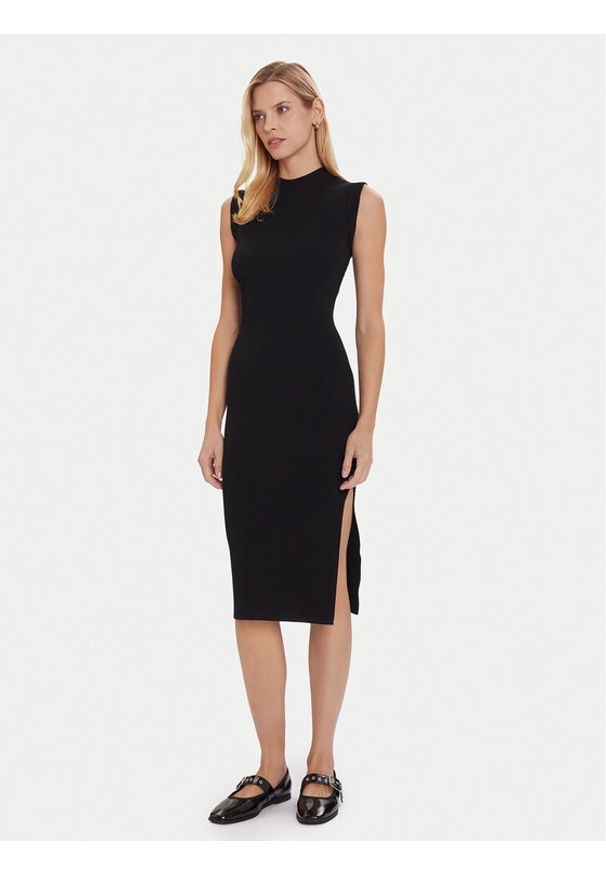 Morgan Sukienka dzianinowa 252-RMLISEA Czarny Slim Fit. Kolor: czarny. Materiał: syntetyk