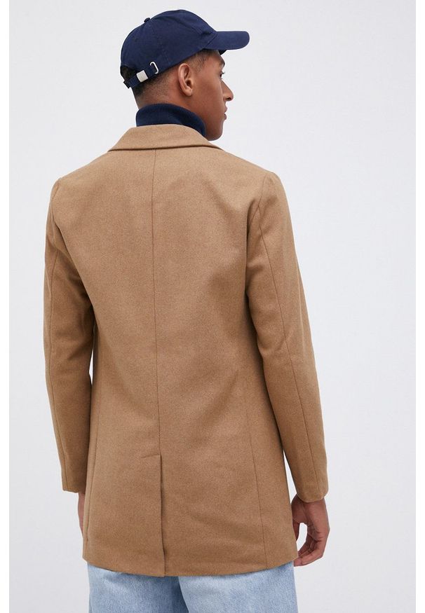 PRODUKT by Jack & Jones - Produkt by Jack & Jones Płaszcz męski kolor brązowy przejściowy. Okazja: na co dzień. Kolor: brązowy. Materiał: poliester. Styl: casual