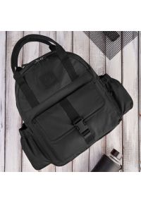 Plecak sportowy damski PAOLO PERUZZI T-84-BL czarny. Kolor: czarny. Materiał: materiał. Styl: sportowy #1