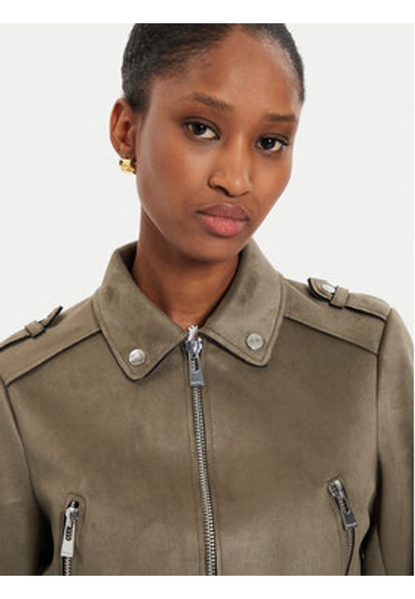 Morgan Kurtka z imitacji skóry 222-GSUD Zielony Regular Fit. Kolor: zielony. Materiał: syntetyk