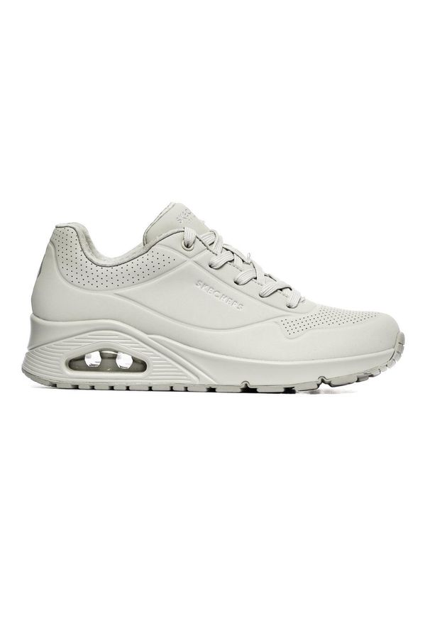 skechers - Buty na co dzień damskie SKECHERS UNO STAND ON AIR eko skóra. Okazja: na co dzień. Kolor: biały. Materiał: skóra. Model: Skechers Sport. Sport: turystyka piesza