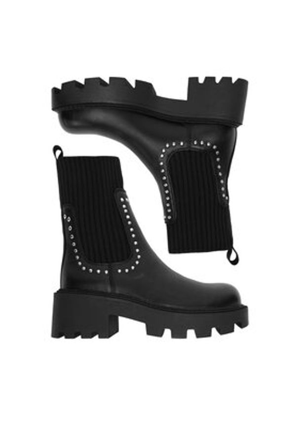 DeeZee Botki 67091-5 Czarny. Kolor: czarny. Materiał: materiał