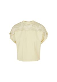 Damska koszulka z koronki Urban Classics Oversized GT. Kolor: żółty. Materiał: koronka. Długość: krótkie. Wzór: koronka #1