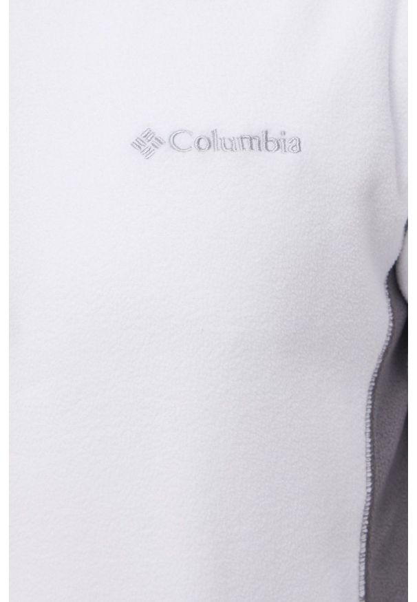 columbia - Columbia bluza sportowa męska kolor czarny gładka. Kolor: biały. Materiał: włókno, syntetyk. Długość: krótkie. Wzór: gładki. Styl: sportowy
