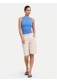 only - ONLY Bermudy Mate 15374734 Kremowy Loose Fit. Kolor: kremowy. Materiał: bawełna #5