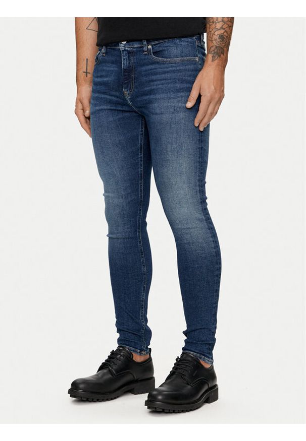 Calvin Klein Jeans Jeansy J30J325736 Niebieski Super Skinny Fit. Kolor: niebieski