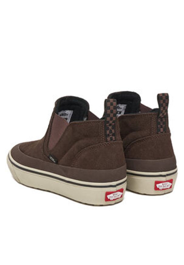 Vans Sneakersy MTE Mid-Slip Insulated VN000DANBRO1 Brązowy. Kolor: brązowy. Materiał: skóra, zamsz