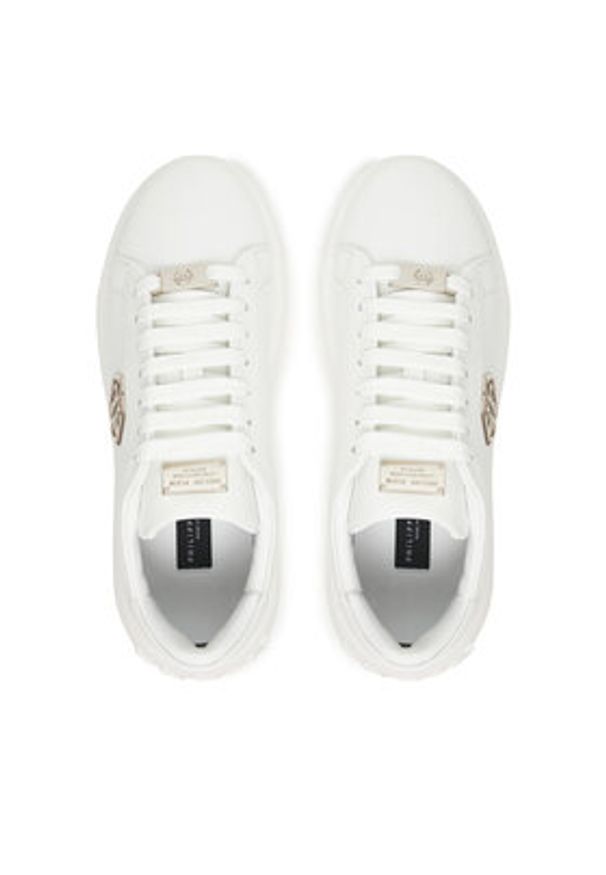 Philipp Plein - PHILIPP PLEIN Sneakersy FAES USC0804 PLE075N Biały. Kolor: biały. Materiał: skóra