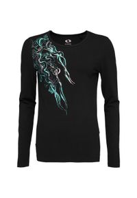 Lowa - Stylowa Koszulka Damska Abmora Czarna L - Komfort i Elegancja. Kolor: czarny, niebieski, wielokolorowy. Materiał: bawełna. Sport: kolarstwo #1