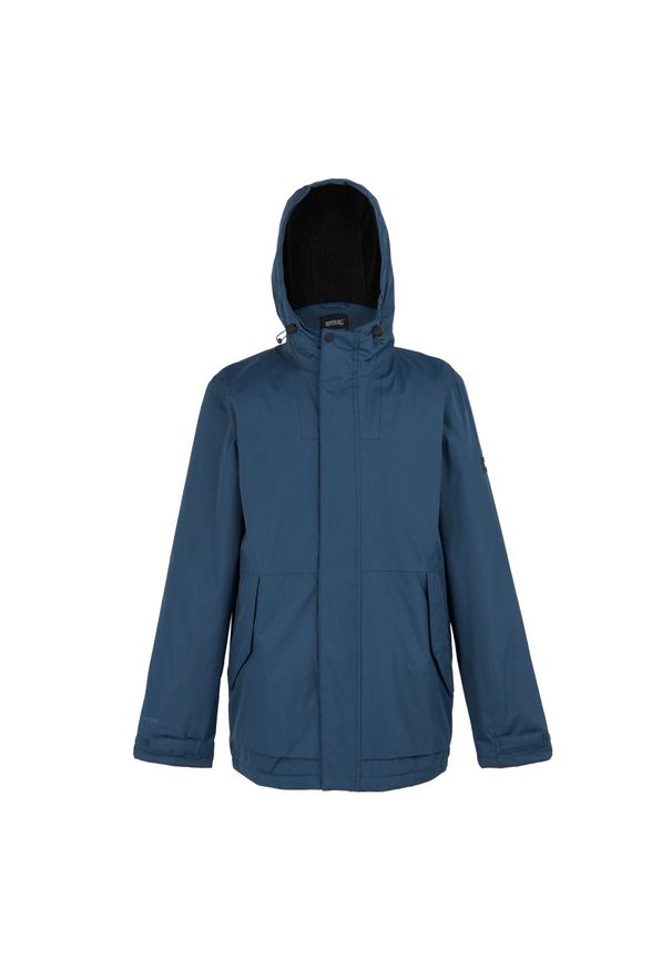 Kurtka turystyczna zimowa męska Sterlings IV Regatta. Typ kołnierza: kaptur. Kolor: niebieski. Sezon: zima. Sport: turystyka piesza