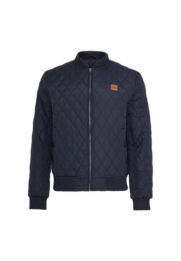 Urban Classics - Męska Nylonowa Kurtka Pikowana Diamond. Kolor: niebieski. Materiał: nylon. Sport: turystyka piesza