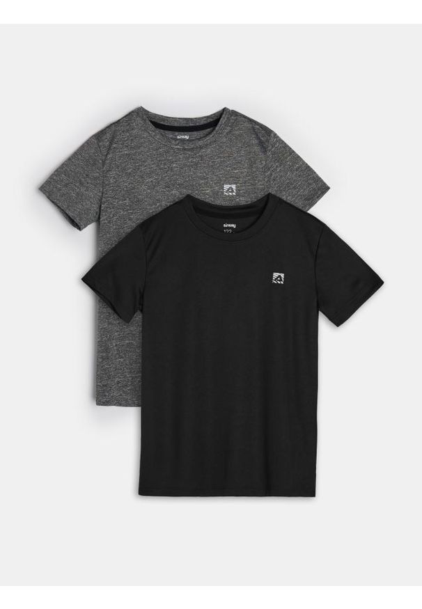 Sinsay - Koszulki sportowe Active 2 pack - szary. Kolor: szary. Styl: sportowy