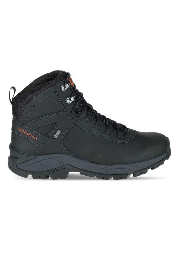 Panowie outdoorowy Merrell Vego Mid LTR WP - Mężczyźni - Czarny. Wysokość cholewki: za kostkę. Zapięcie: sznurówki. Kolor: czarny. Materiał: tkanina, materiał, skóra, syntetyk. Szerokość cholewki: normalna