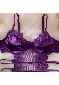 Intica - Komplet bielizny z rękawiczkami na specjalne okazje Auzinda. Kolor: fioletowy. Materiał: materiał #10