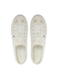 TOMMY HILFIGER - Tommy Hilfiger Sneakersy Th Open Mesh Vulc Sneaker FW0FW08684 Biały. Kolor: biały. Materiał: materiał