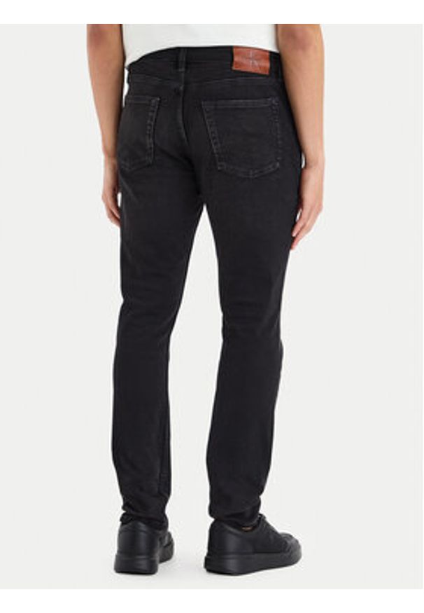 Calvin Klein Jeans Jeansy LV04RG713G Czarny Slim Fit. Kolor: czarny