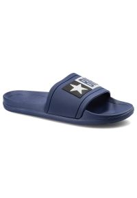 Big-Star - Granatowe Klapki Big Star Damskie Buty Wodoodporne. Okazja: do domu, na plażę. Kolor: niebieski. Wzór: aplikacja. Sezon: lato. Styl: wakacyjny