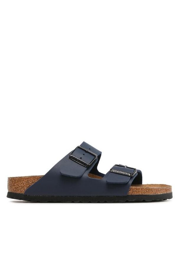 Birkenstock Klapki Arizona Birko-Flor 051753 Granatowy. Kolor: niebieski. Materiał: skóra