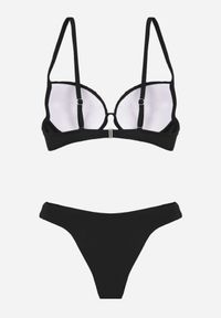 Born2be - Czarne Bikini Marszczony Biustonosz i Klasyczne Majtki Figi Mhyrera. Kolekcja: plus size. Kolor: czarny #6