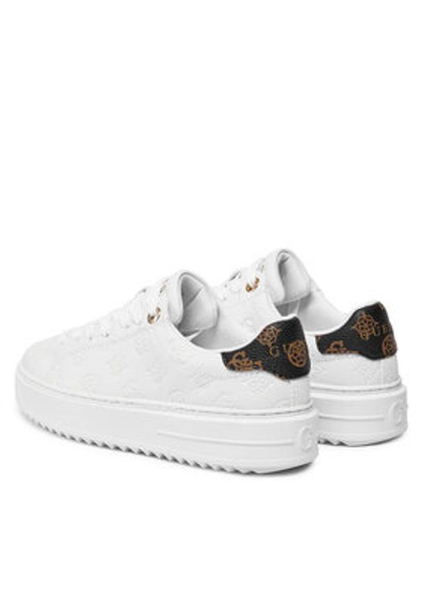 Guess Sneakersy Denesa4 FLPDS4 FAL12 Biały. Kolor: biały. Materiał: skóra