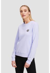 Karl Lagerfeld - KARL LAGERFELD Lawendowa damska bluza Ikonik 2.0, Rozmiar S. Kolor: fioletowy. Materiał: bawełna, materiał. Styl: elegancki #1