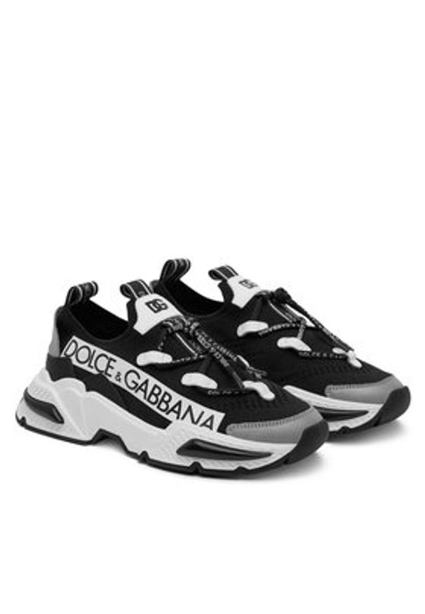 DOLCE & GABBANA - Dolce&Gabbana Sneakersy DA5203 AB068 Czarny. Kolor: czarny. Materiał: materiał