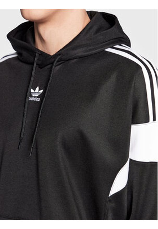 Adidas - adidas Bluza Adicolor Classics Cut Line Hoodie HS2065 Czarny Loose Fit. Kolor: czarny. Materiał: syntetyk