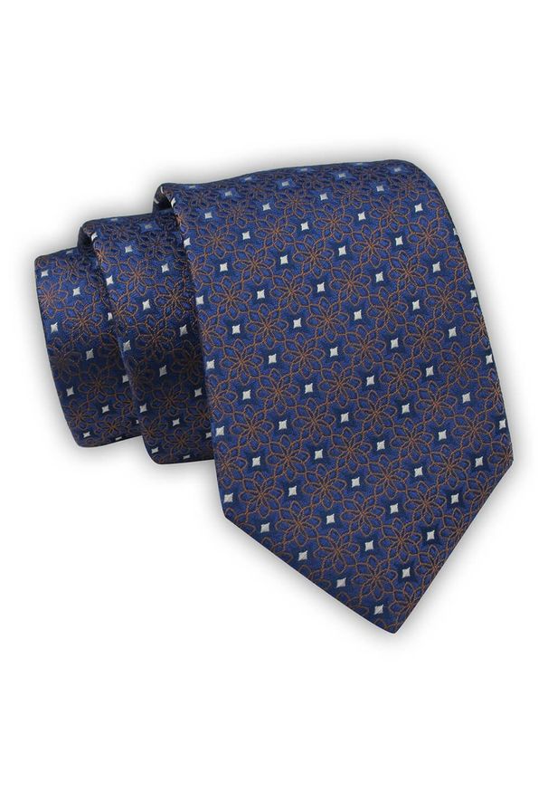 Krawat Alties (7 cm) - Niebieski, Geometryczny Wzór. Kolor: niebieski. Materiał: tkanina. Wzór: geometria. Styl: elegancki, wizytowy