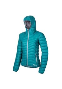 OCUN - Kurtka puchowa damska Ocun Tsunami Eco. Kolor: niebieski, wielokolorowy, zielony. Materiał: puch. Sport: turystyka piesza #1