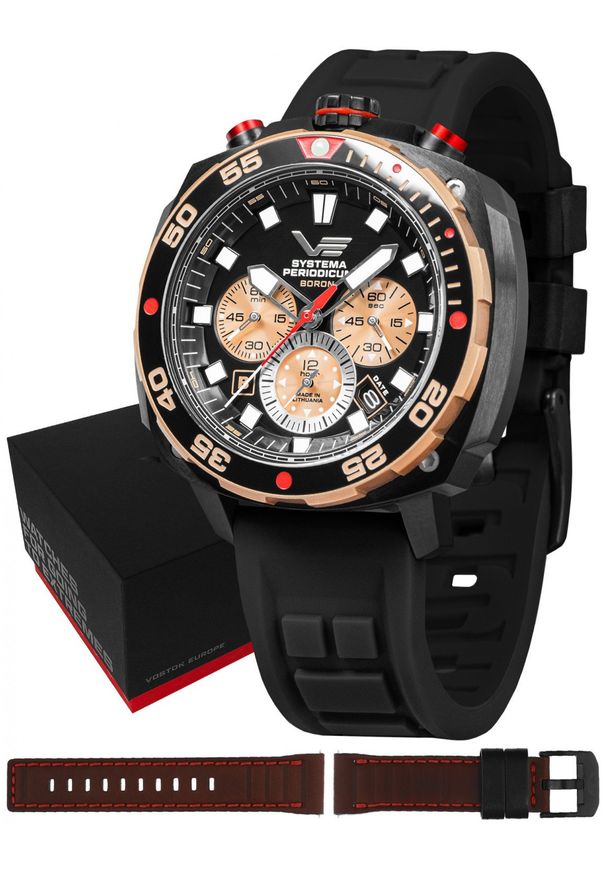 Zegarek męski Vostok Europe VK67-650E721SB czarny. Kolor: czarny