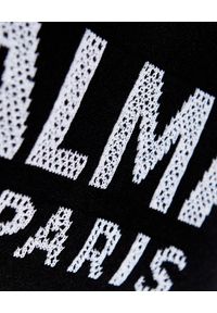 Balmain - BALMAIN - Sweter z białym logo. Kolor: czarny. Materiał: jeans, bawełna. Styl: elegancki #4