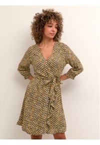 Cream Sukienka codzienna Crtiah Wrap 10611681 Kolorowy Feminine Fit. Okazja: na co dzień. Materiał: wiskoza. Wzór: kolorowy. Typ sukienki: proste. Styl: casual