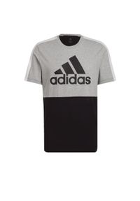 Adidas - T-shirt z krótkim rękawem męski adidas COLORBLOCK. Kolor: wielokolorowy, czarny, szary. Długość rękawa: krótki rękaw. Długość: krótkie. Sport: fitness