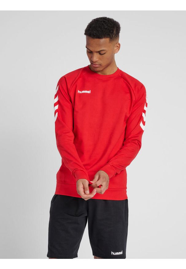 Bluza do piłki ręcznej męska Hummel Go Cotton Sweatshirt. Kolor: czerwony, wielokolorowy, różowy