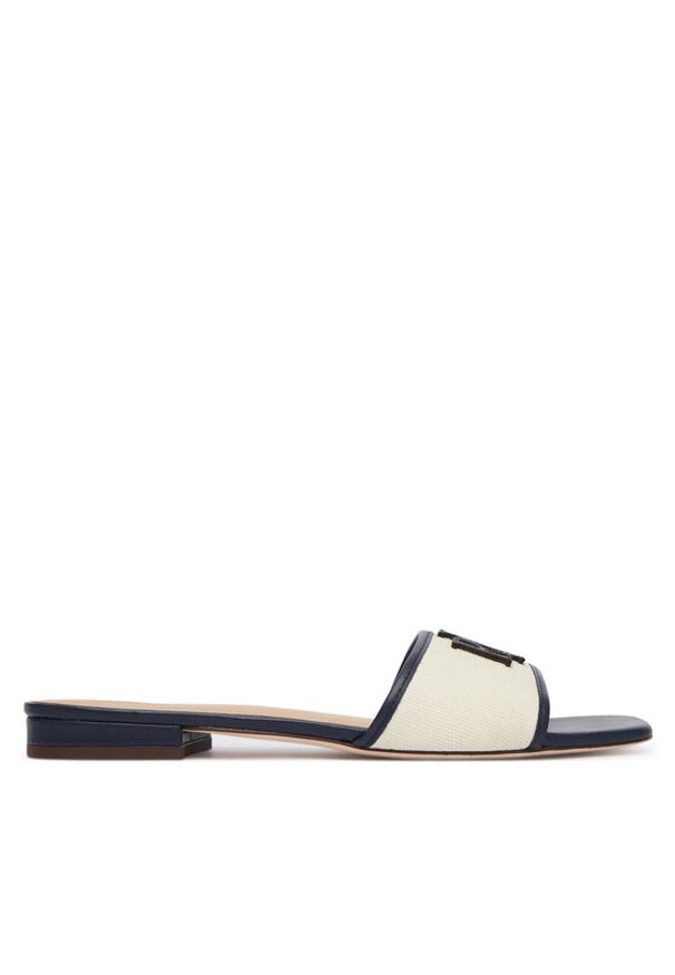 Lauren Ralph Lauren - LAUREN RALPH LAUREN Klapki Everley Sld2 802P04395001 Écru. Kolor: kremowy. Materiał: materiał