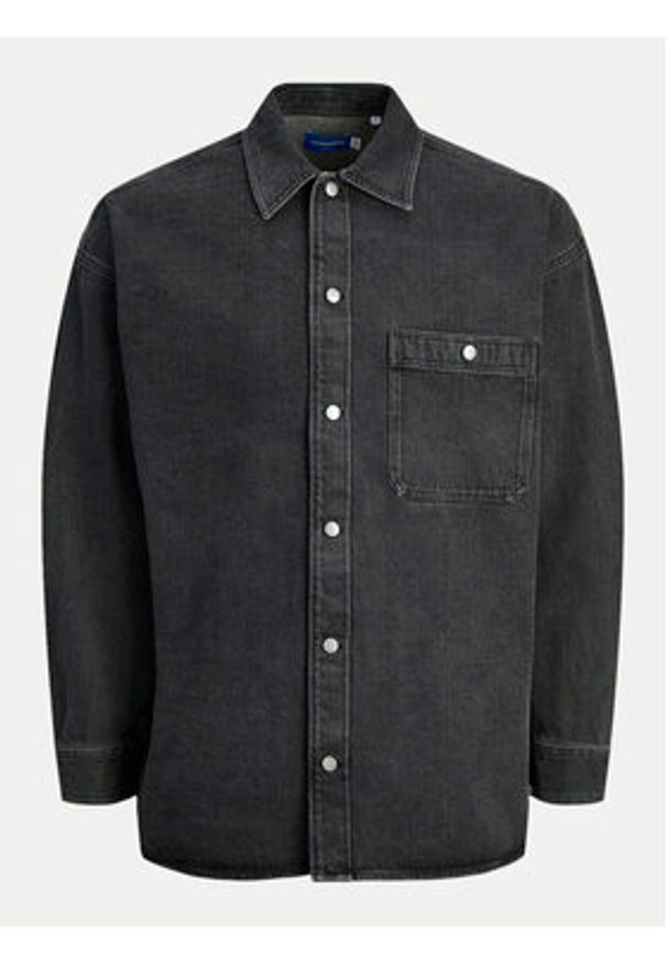 Jack & Jones Koszula jeansowa Santorini 12250602 Czarny Relaxed Fit. Kolor: czarny. Materiał: bawełna