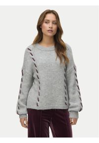Vero Moda Sweter Ilina 10334866 Szary Loose Fit. Kolor: szary. Materiał: syntetyk