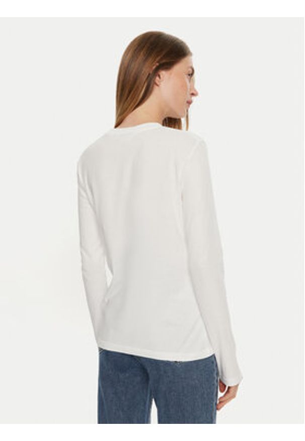 Calvin Klein Jeans Bluzka J20J224549 Biały Regular Fit. Kolor: biały. Materiał: bawełna