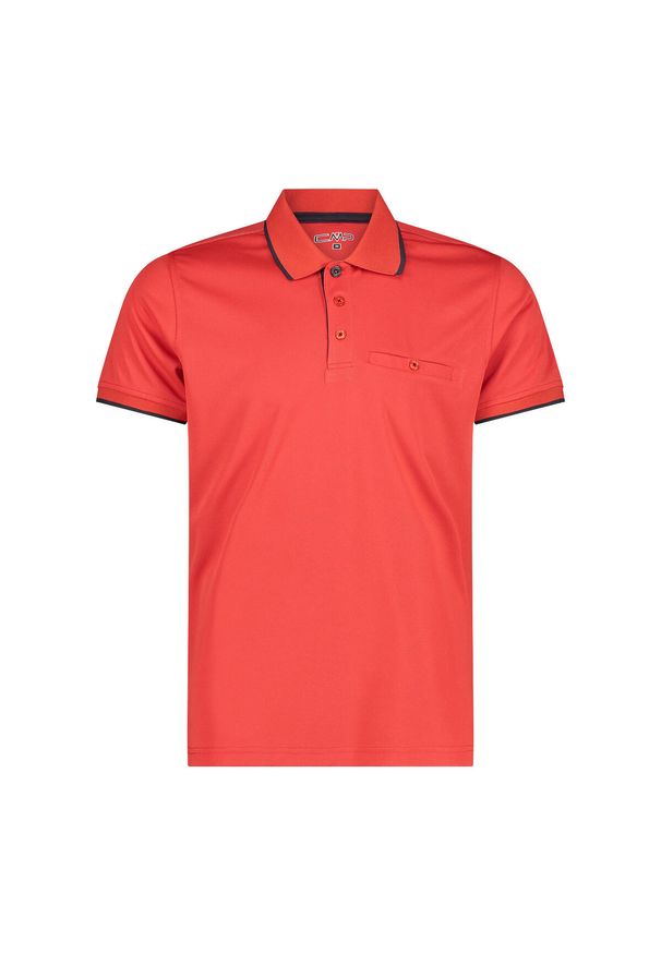 Polo CMP. Typ kołnierza: polo. Kolor: czerwony, wielokolorowy, czarny