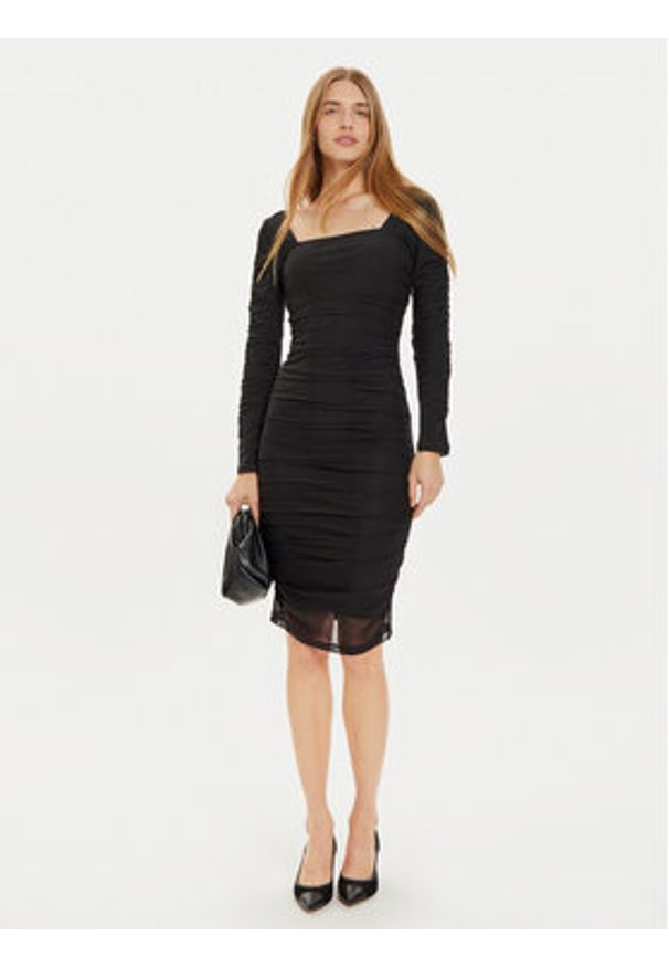 Marciano Guess Sukienka koktajlowa 4BGK18 6286A Czarny Slim Fit. Kolor: czarny. Materiał: syntetyk. Styl: wizytowy