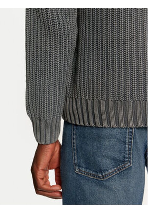 Brave Soul Sweter MK-248SKEPTA Szary Regular Fit. Kolor: szary. Materiał: bawełna