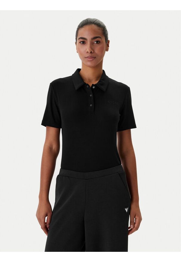 Guess Body V6RP00 KD772 Czarny Slim Fit. Kolor: czarny. Materiał: lyocell