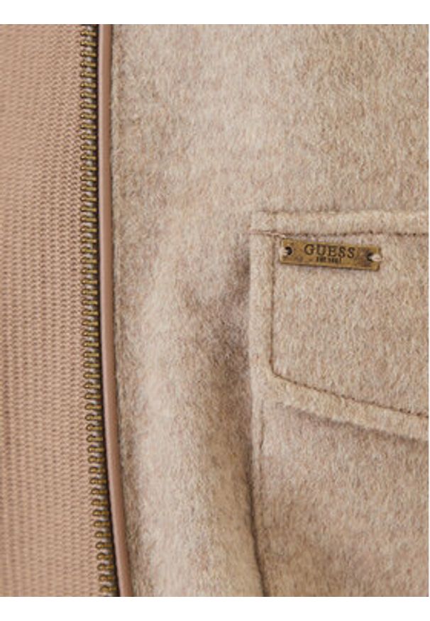 Guess Kurtka przejściowa M5BL2K W0682 Beżowy Regular Fit. Kolor: beżowy. Materiał: syntetyk