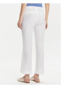 Marella Spodnie materiałowe Muschio 2413131272 Biały Regular Fit. Kolor: biały. Materiał: len #3